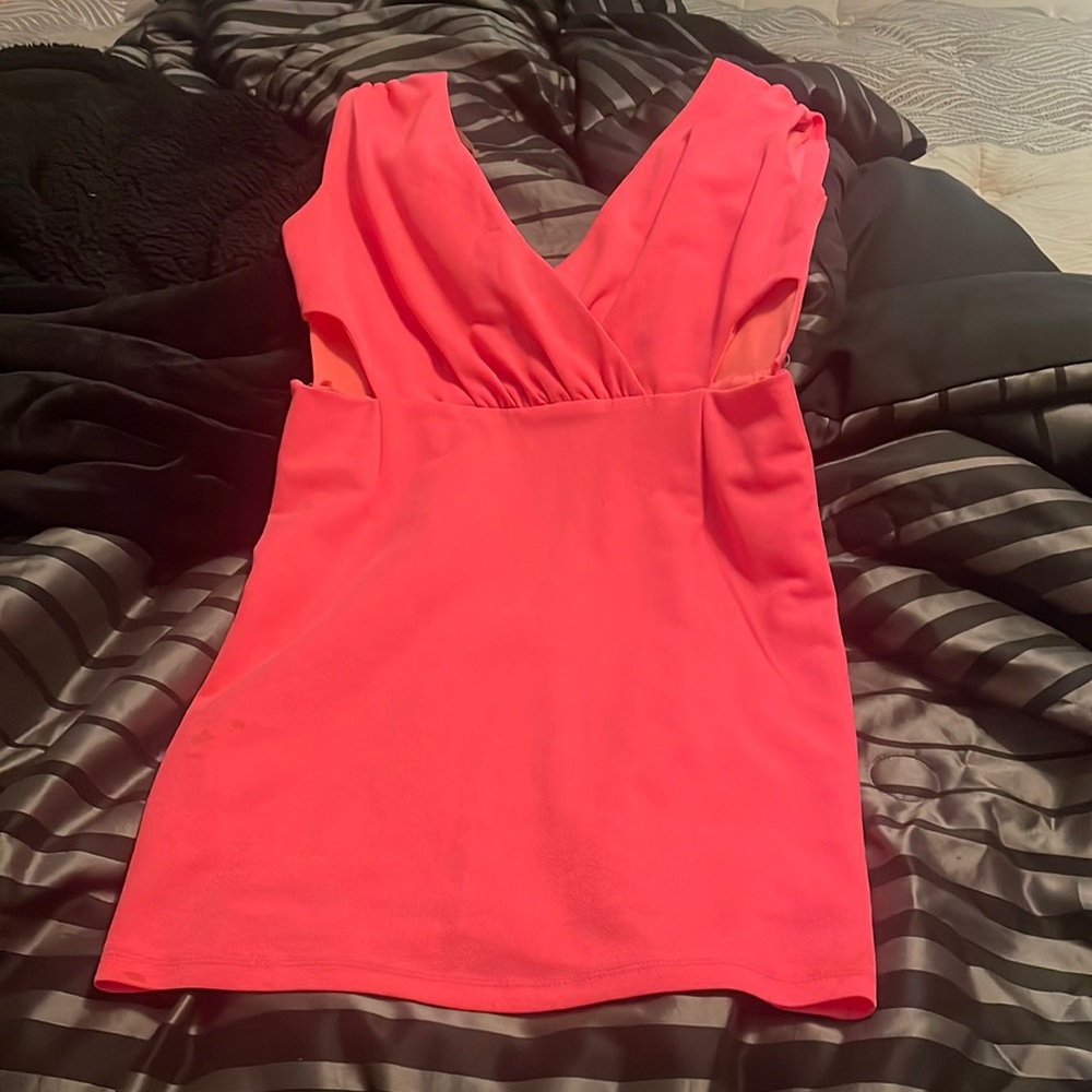 Miss Avenue V Cut Pink Dress